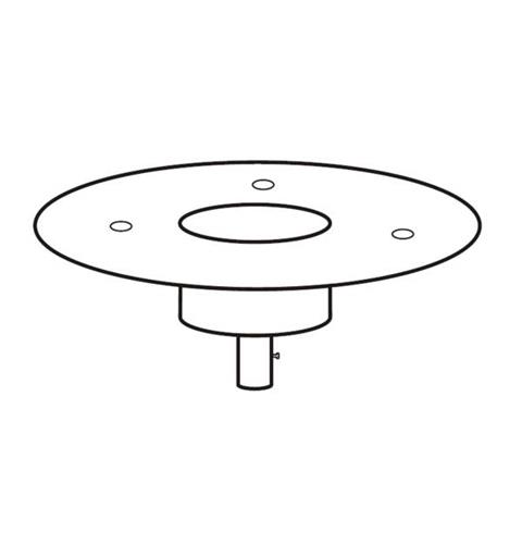 Tube fixing flange EHS RB Painted mild steel